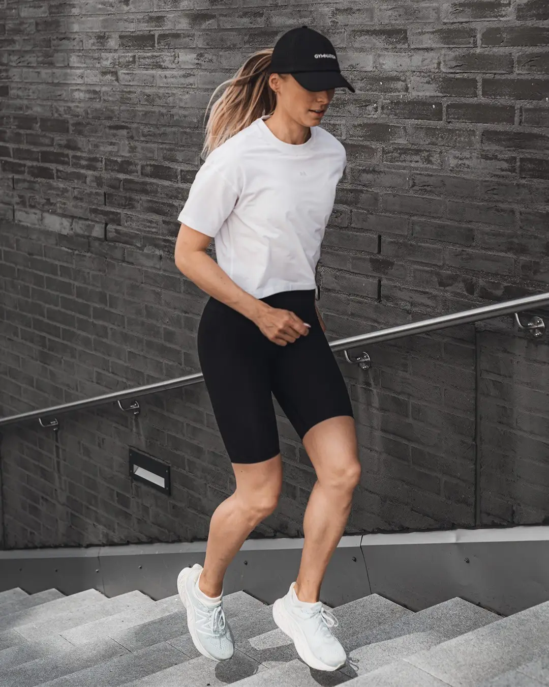 biker shorts outfits summer 2026 Classic Black Athletic Look That Always Works