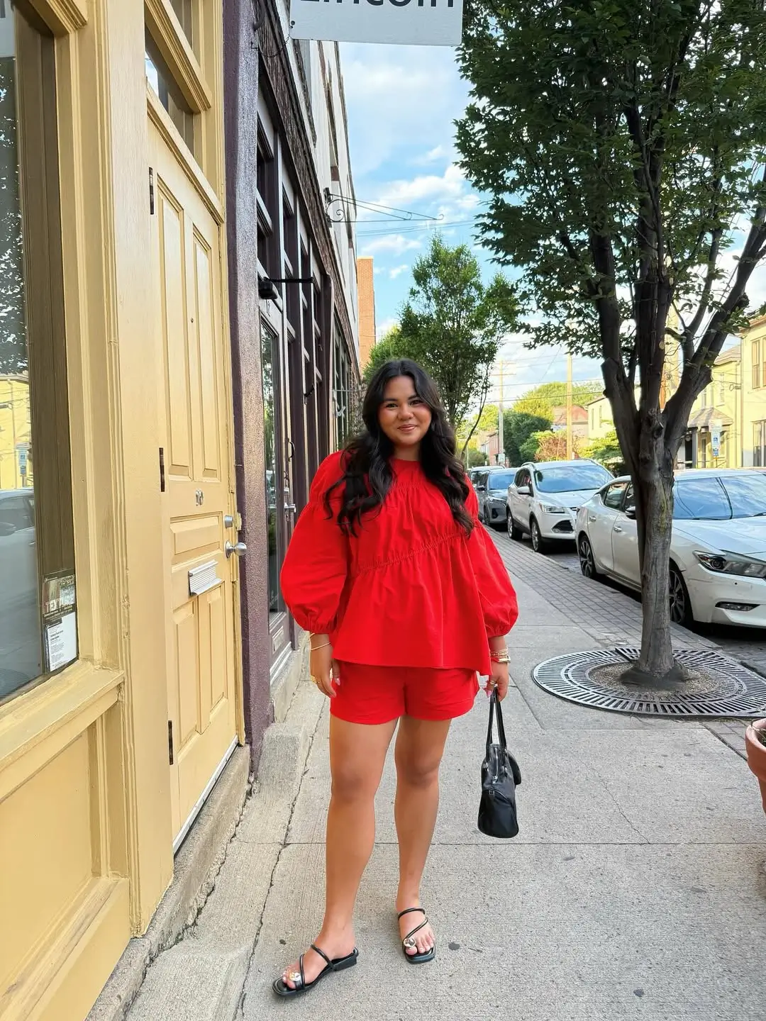 midsize outfits for women summer 2026 All Red Statement Set Bold Confidence in the Heat