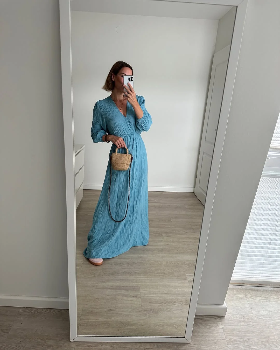 stylish mom outfits summer 2026 Flowy Blue Maxi for Elevated Everyday Moments