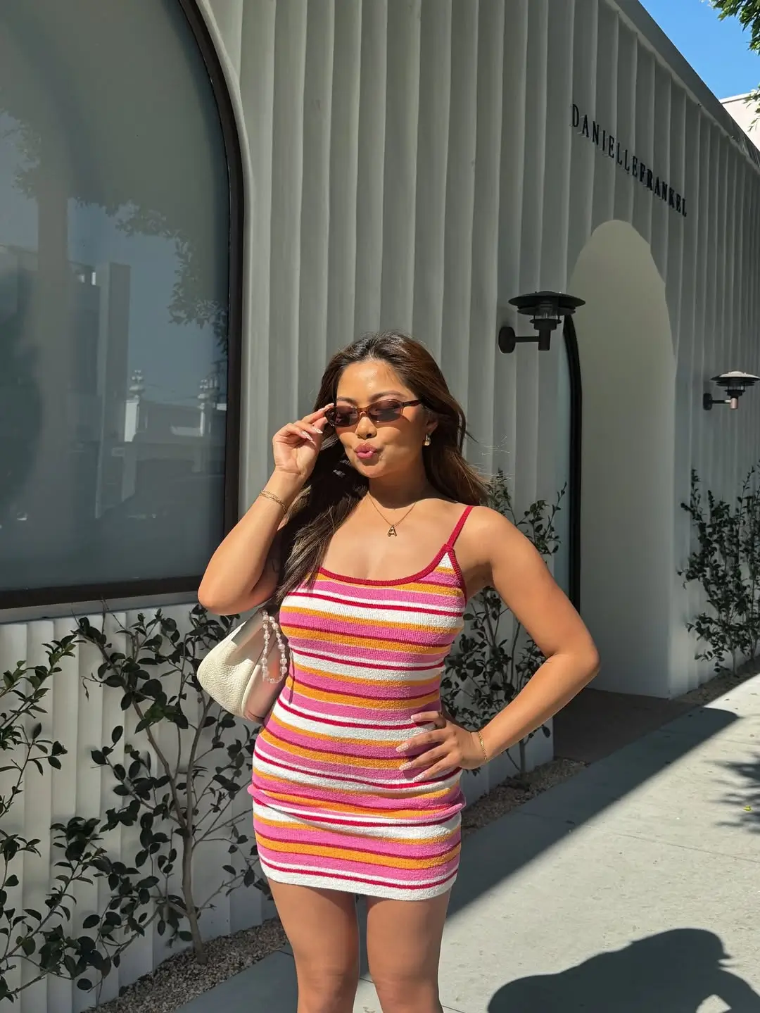 summer beach outfit women 2026 Colorful Knit Confidence and Body-Hugging Ease