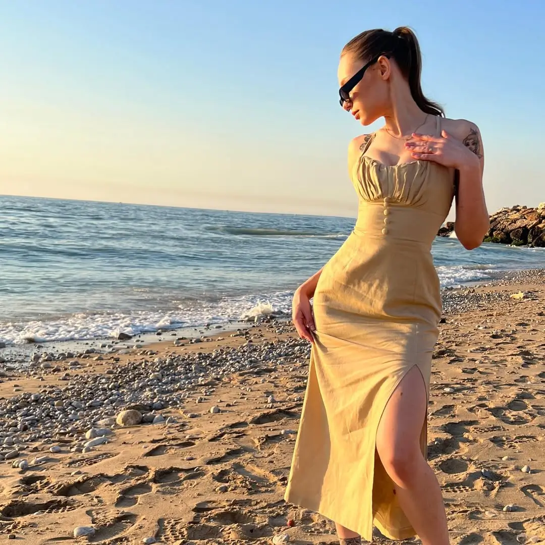 summer beach outfit women 2026 Neutral Tones and Golden Hour Elegance