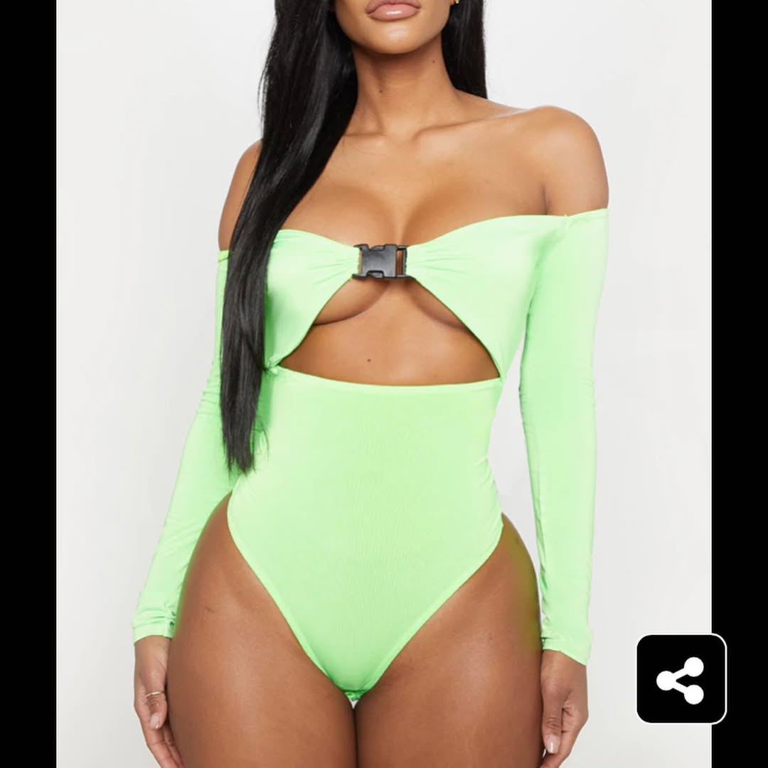 summer bodysuit outfits for women 2026 Fresh Green Cut Out Bodysuit for a Bold Summer Reset