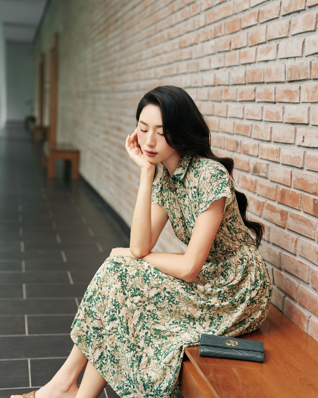 summer business casual outfit for women 2026 Soft Floral Midi Dress