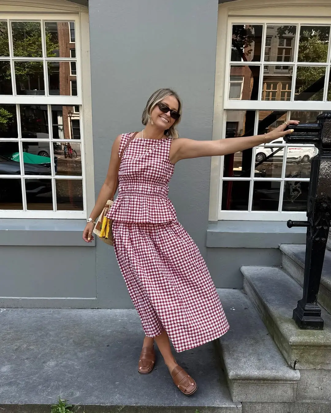 summer outfits women 2026 Soft Preppy Gingham That Feels Like a European Summer