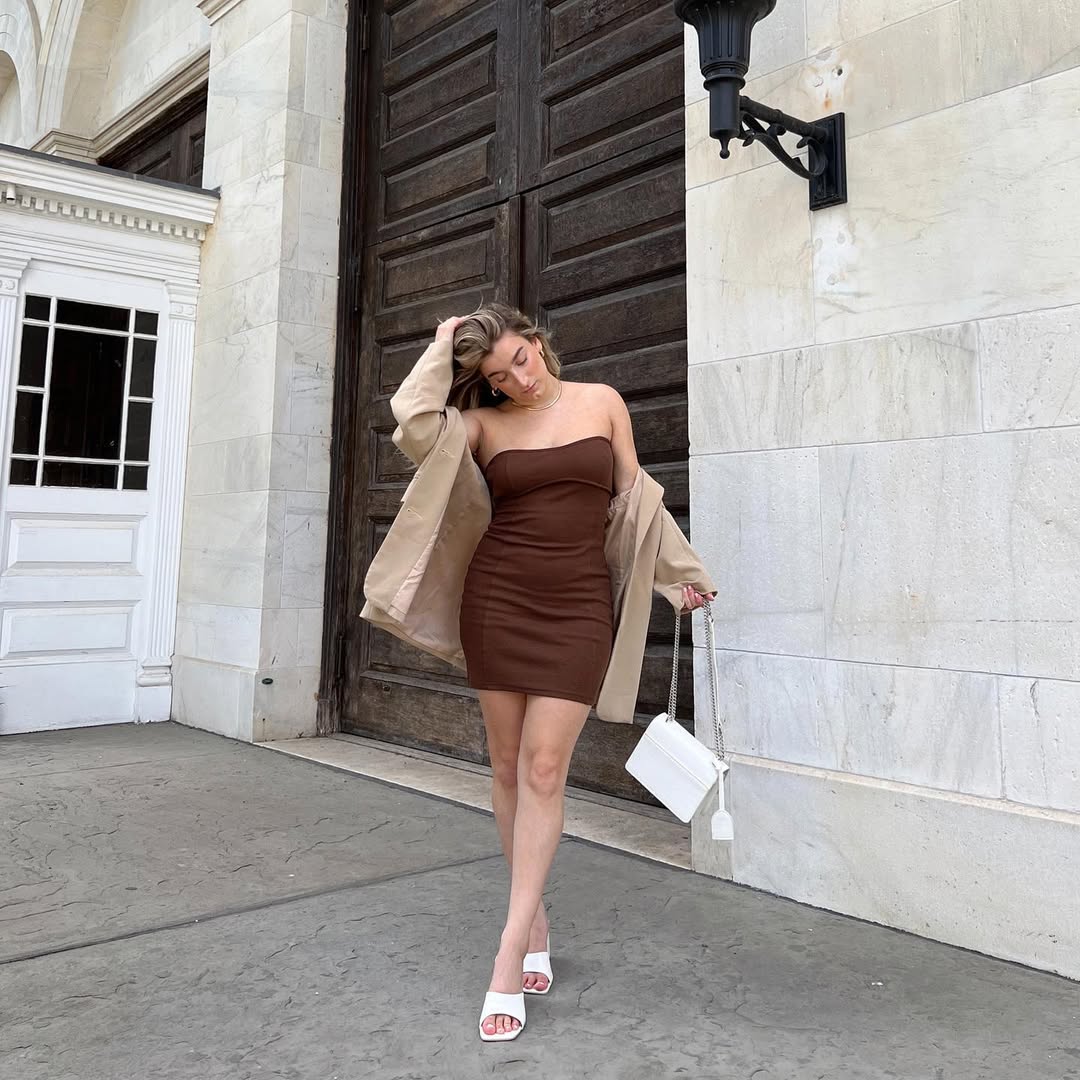 summer clothes for women 2026 Minimal Strapless Dresses and Soft Italian Neutrals