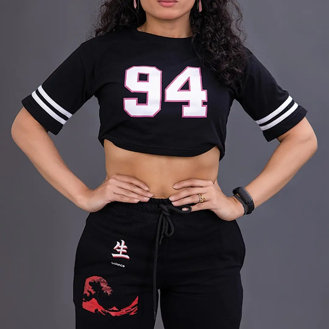 summer crop top outfits for women Sport-Inspired Graphic Crop for Off-Duty Cool