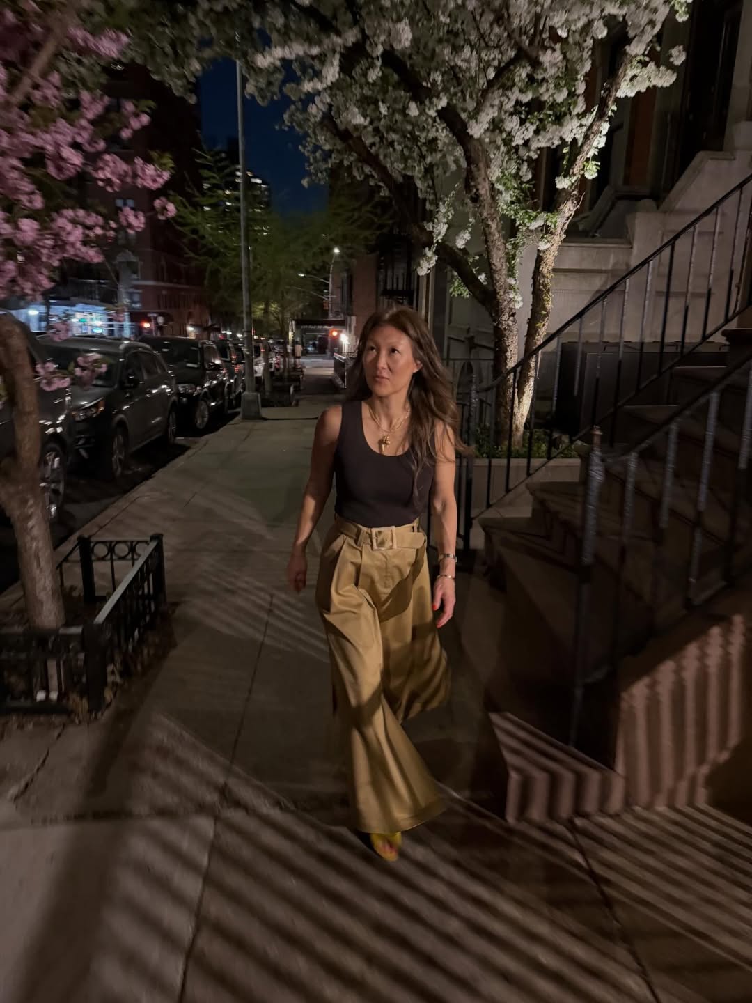 summer night going out outfits 2026 City Night Walk with Effortless Tailored Ease