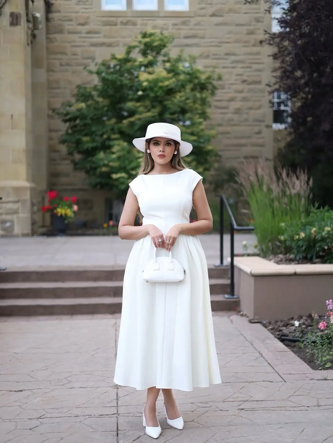 summer old money outfit for women Pure Elegance in a Structured White Dress