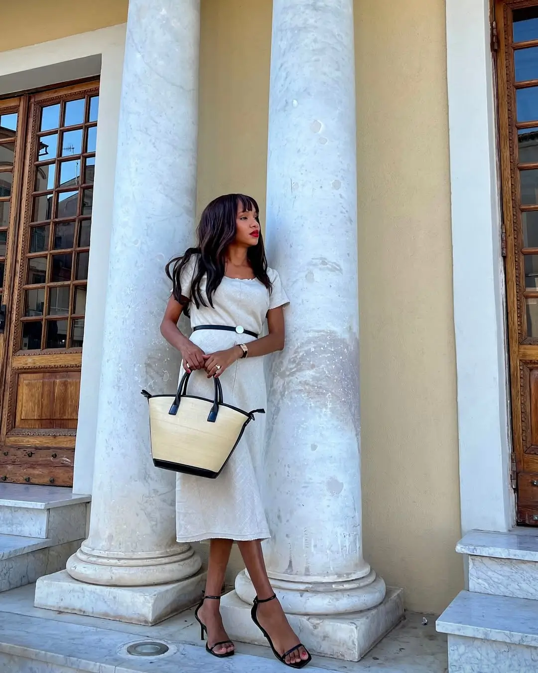 summer old money outfit for women Effortless Grace with a Belted Linen Dress