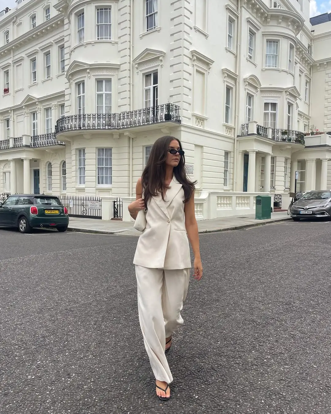 summer old money outfit for women Modern Tailoring in Soft Monochrome Neutrals