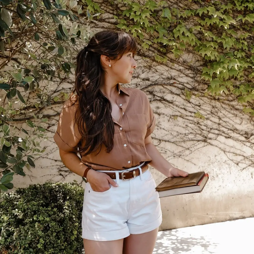 summer old money outfit for women Classic Shirt and Shorts with Heritage Energy