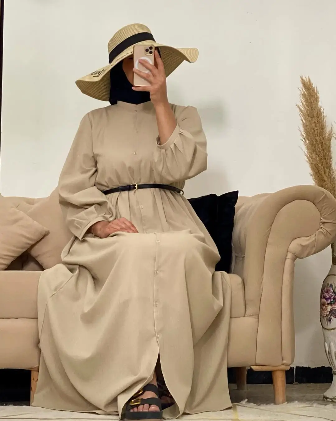 summer old money outfit for women Timeless Modesty in Soft Beige Layers