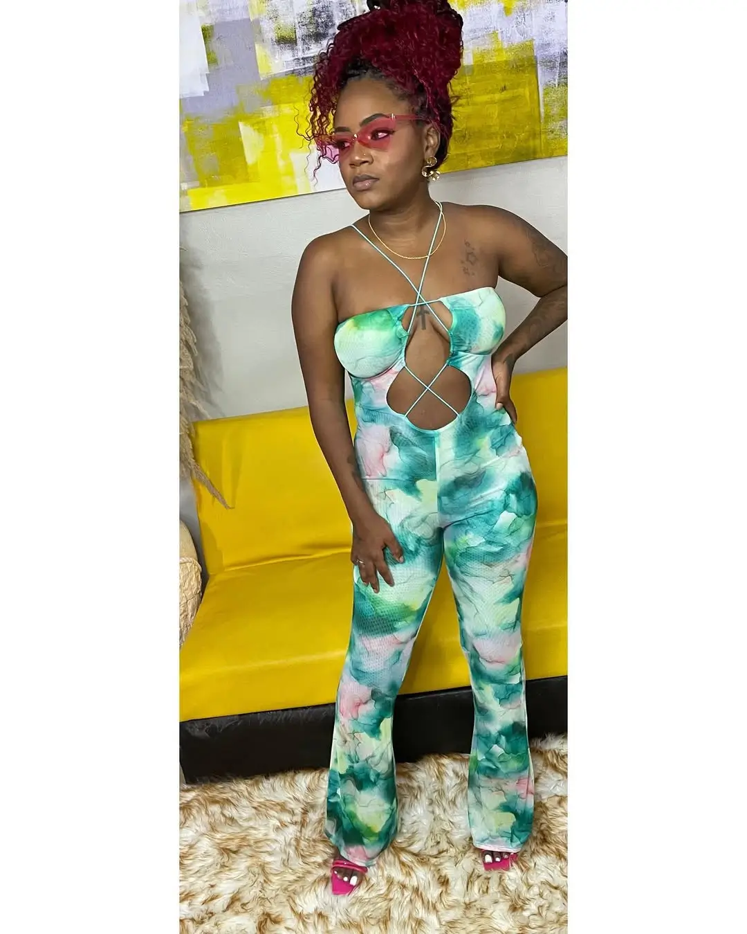 summer pool party outfits for women Bold Prints and Statement Jumpsuits for Party Energy