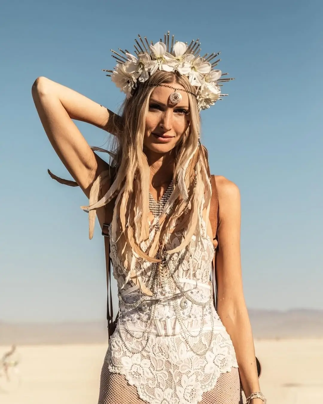 summer rave outfit women 2026 Desert Dream Boho Rave with Ethereal Layers