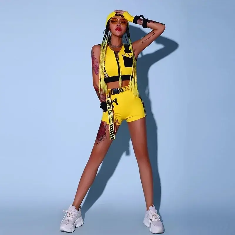 summer rave outfit women 2026 High Voltage Neon Set with Sport Tech Attitude