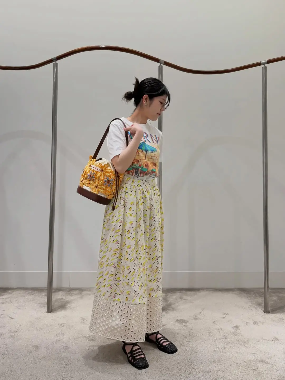 summer skirt outfits 2026 Printed Maxi Skirt with Relaxed Everyday Charm