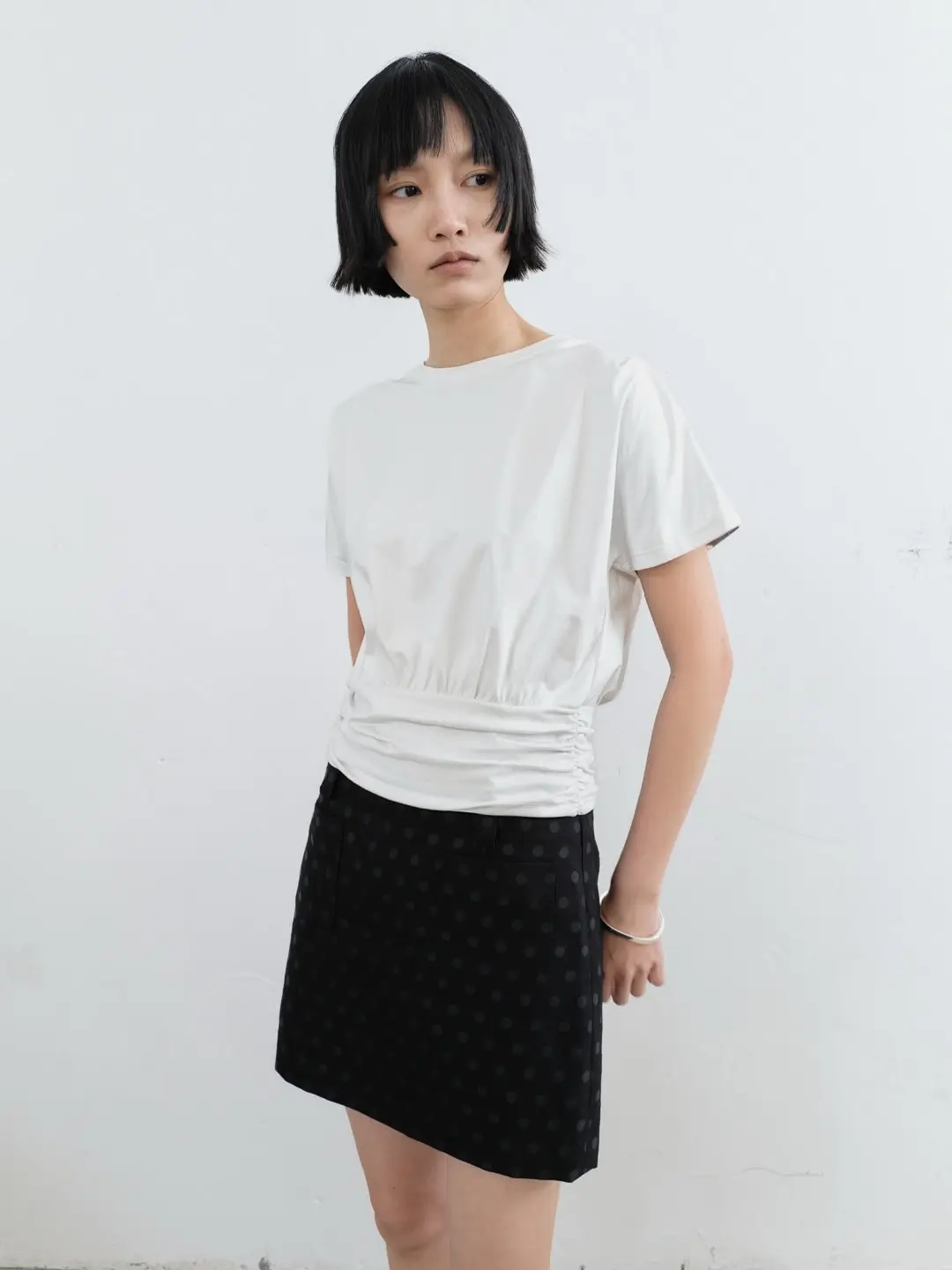 summer skirt outfits 2026 Minimal Short Black Skirt with Clean Lines