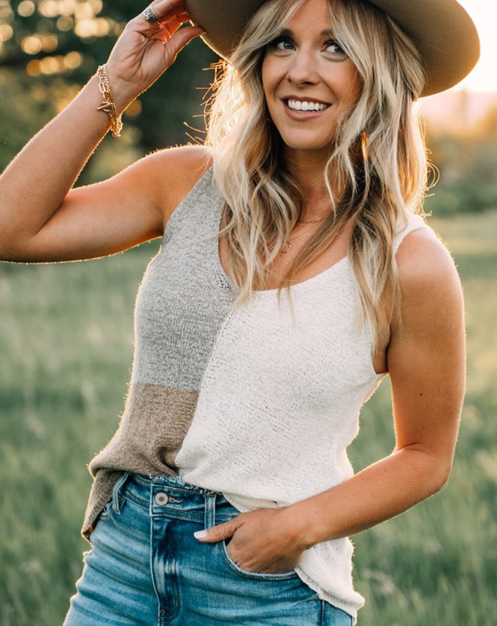 summer sleeveless tops for women Neutral Knit Ease - The Effortless Weekend Texture