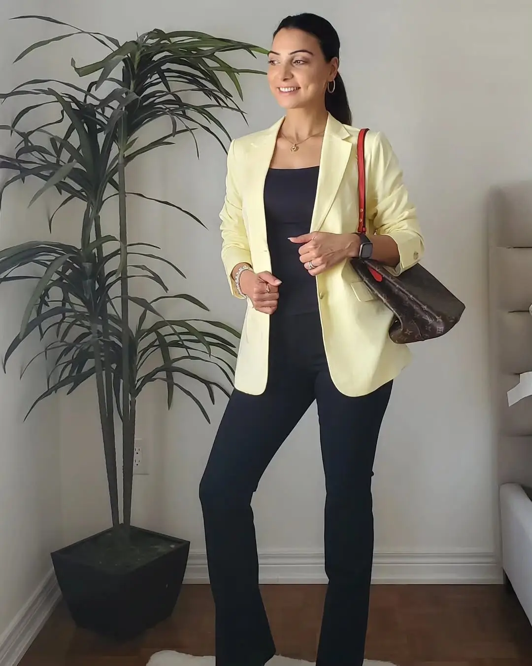 summer work outfits for the office 2026 Yellow Blazer Look