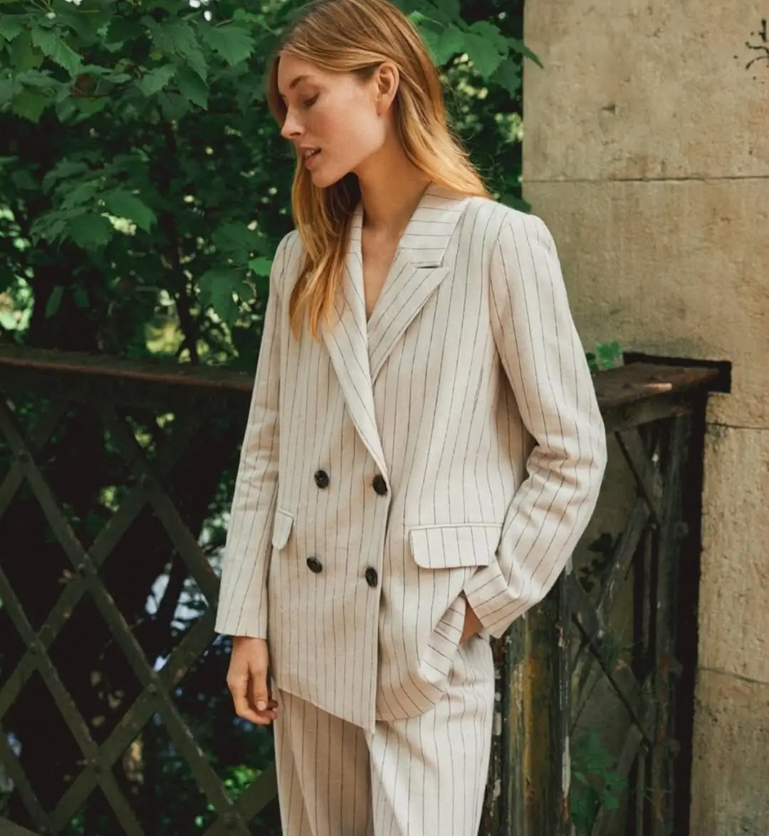 summer work outfits for the office 2026 Pinstripe Suit