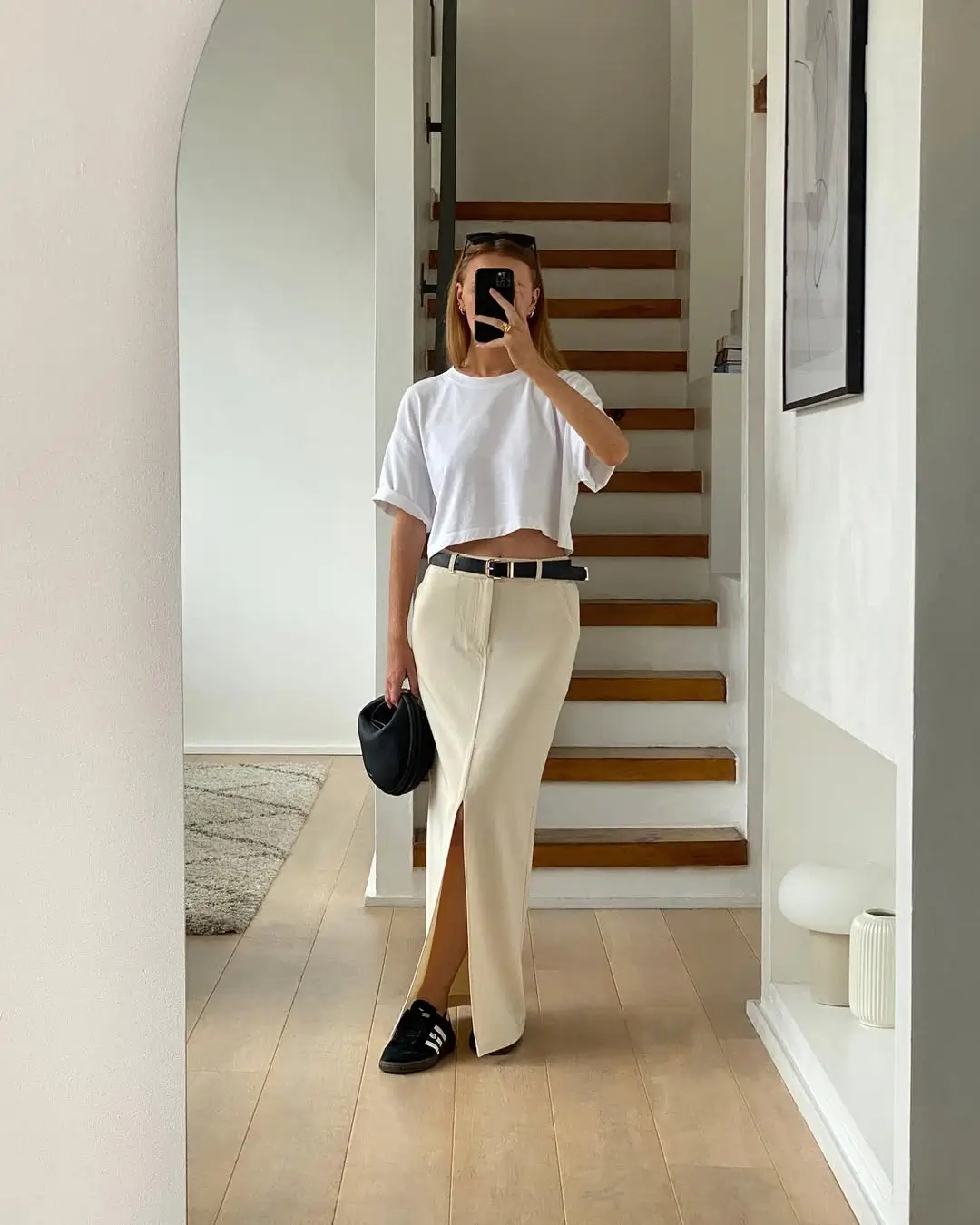 summer work outfits for the office 2026 Minimal Tee and Skirt