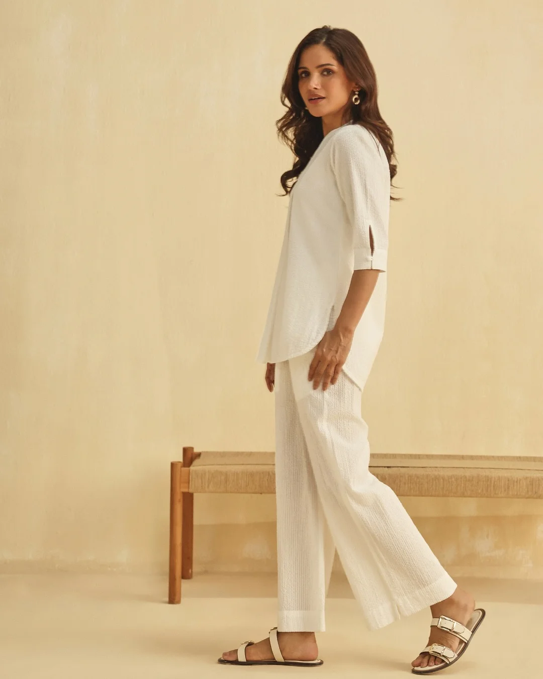 summer set outfits for women 2026 Quiet Linen Mood - The Relaxed Knit Set That Breathes