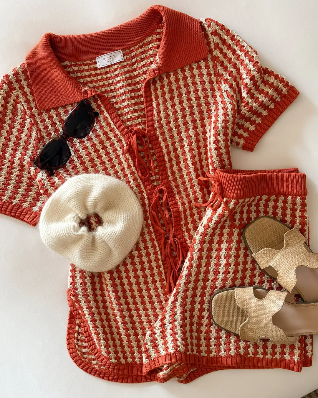 summer set outfits for women 2026 Retro Knit Energy - The Textured Short Set That Feels Like Summer