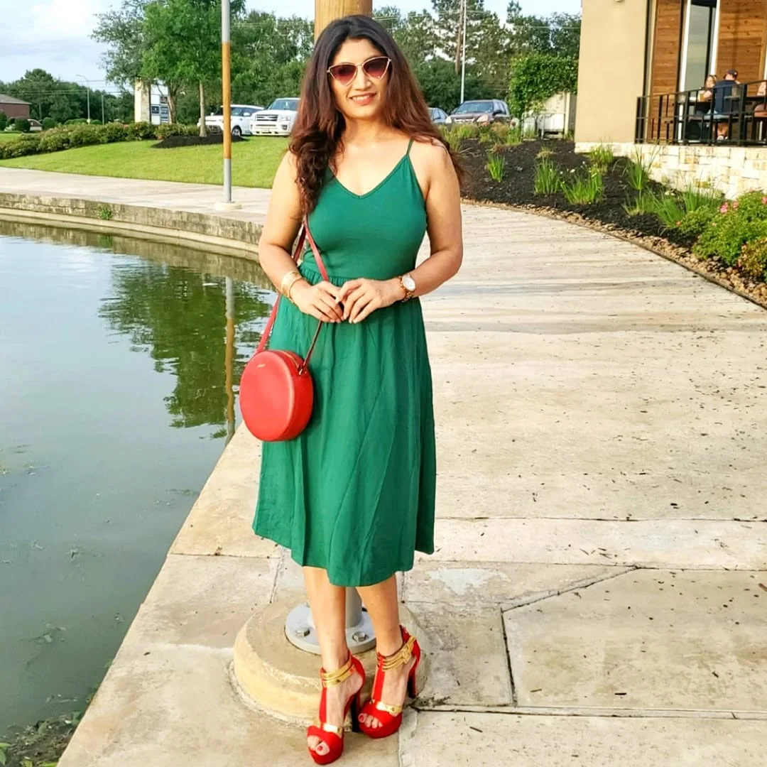 summer sundresses for women 2026 Green and Red Contrast - A Look That Feels Alive
