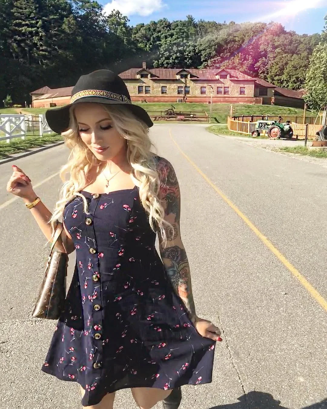 summer sundresses for women 2026 Dark Florals and Road Trip Energy - A Little Bit Vintage, A Little Bit Bold