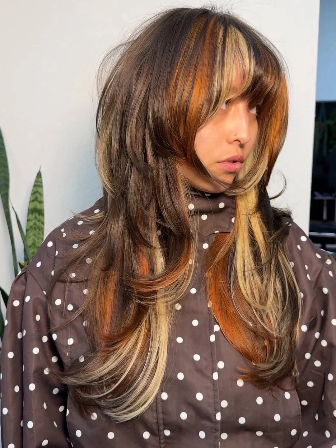 chic summer haircuts for long hair 2026 Butterfly Layers With Bold Face-Framing Color