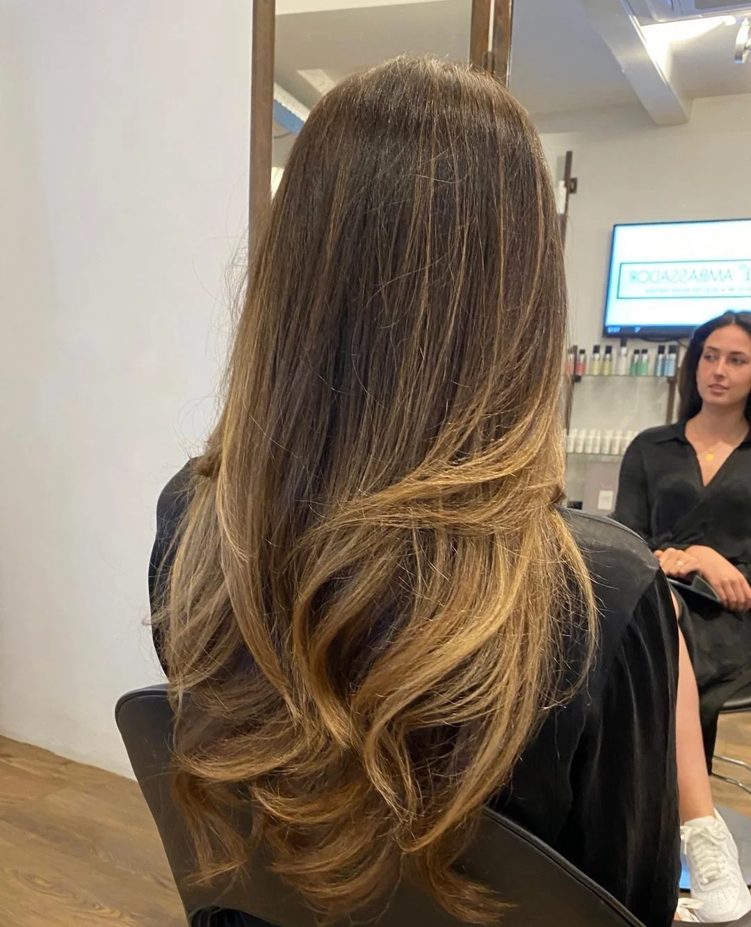chic summer haircuts for long hair 2026 Long Caramel Layers With Soft Dimensional Waves