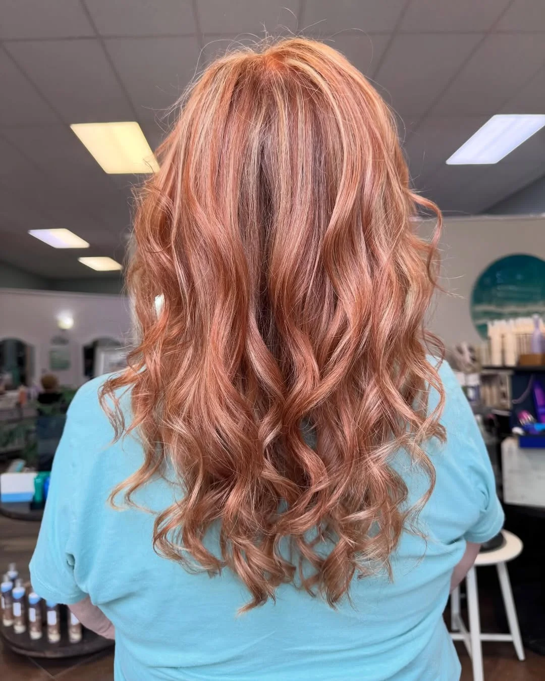 flattering summer ombre hair color 2026 Warm Peach Copper Glow with Lived-In Texture