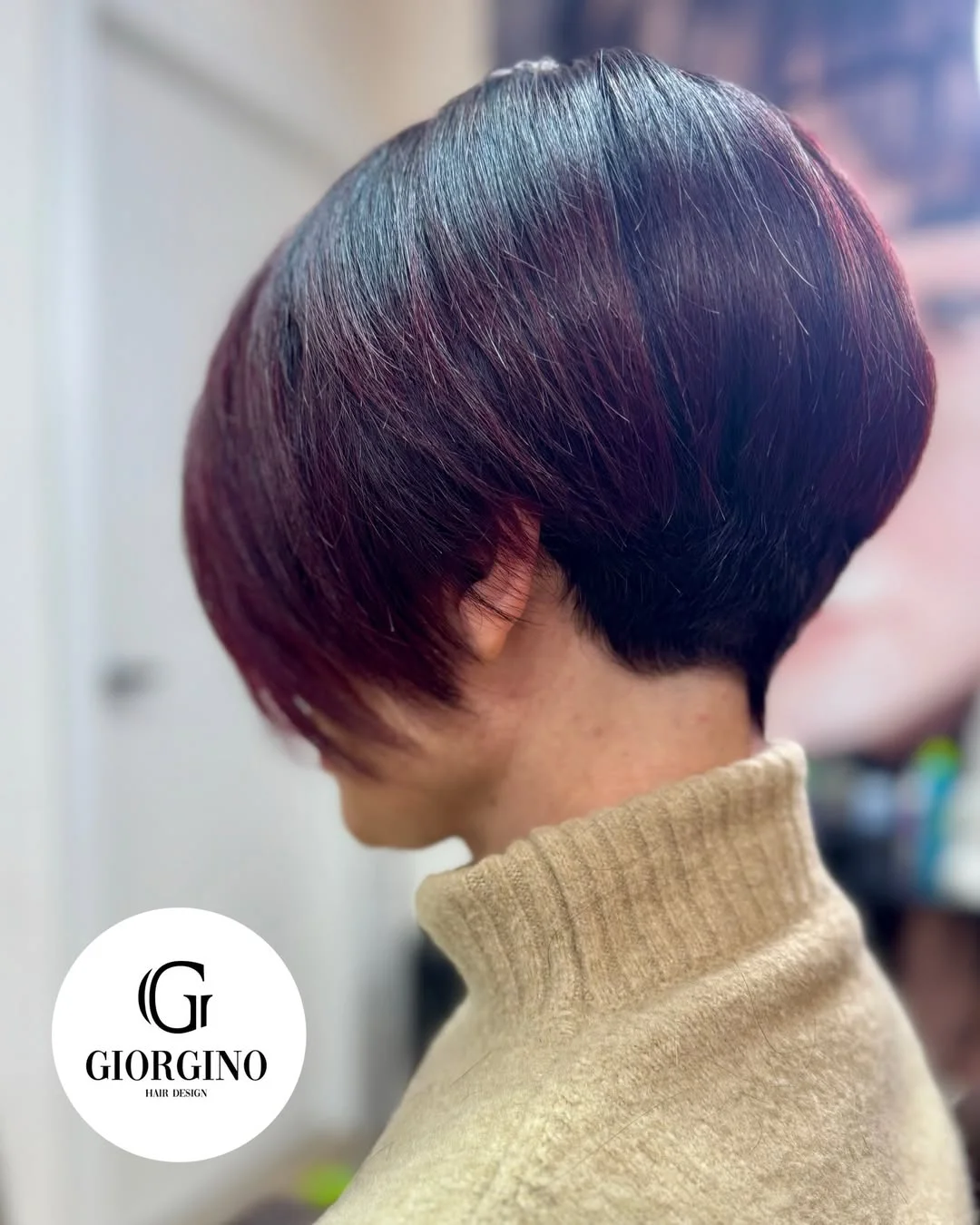 summer bob haircut 2026 Deep Burgundy Graduated Bob with Volume
