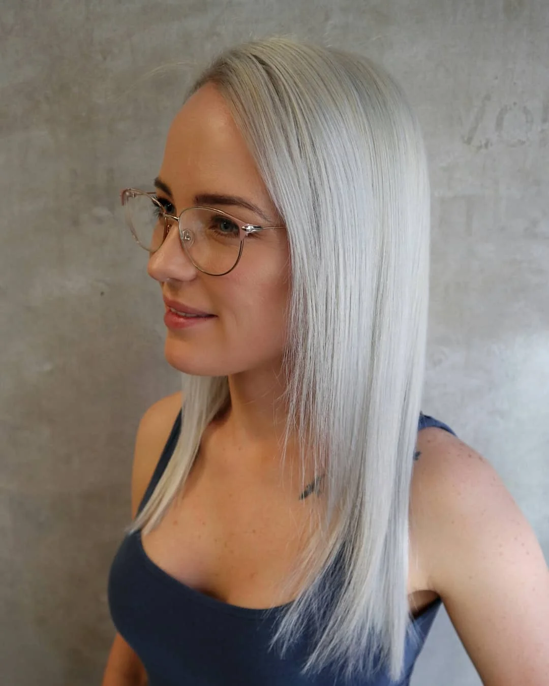 fresh summer haircuts for thin fine hair 2026 Glass Straight Platinum With Precision Ends
