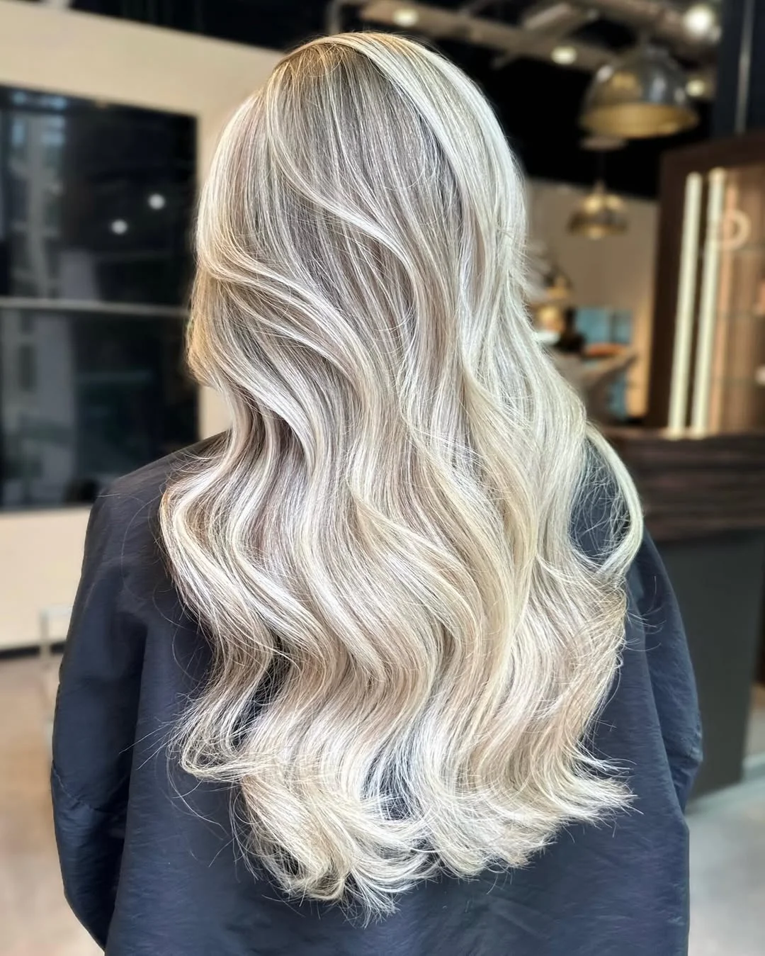 glossy summer blonde hair color 2026 Cool Dimensional Blonde with Silky Flowing Lengths