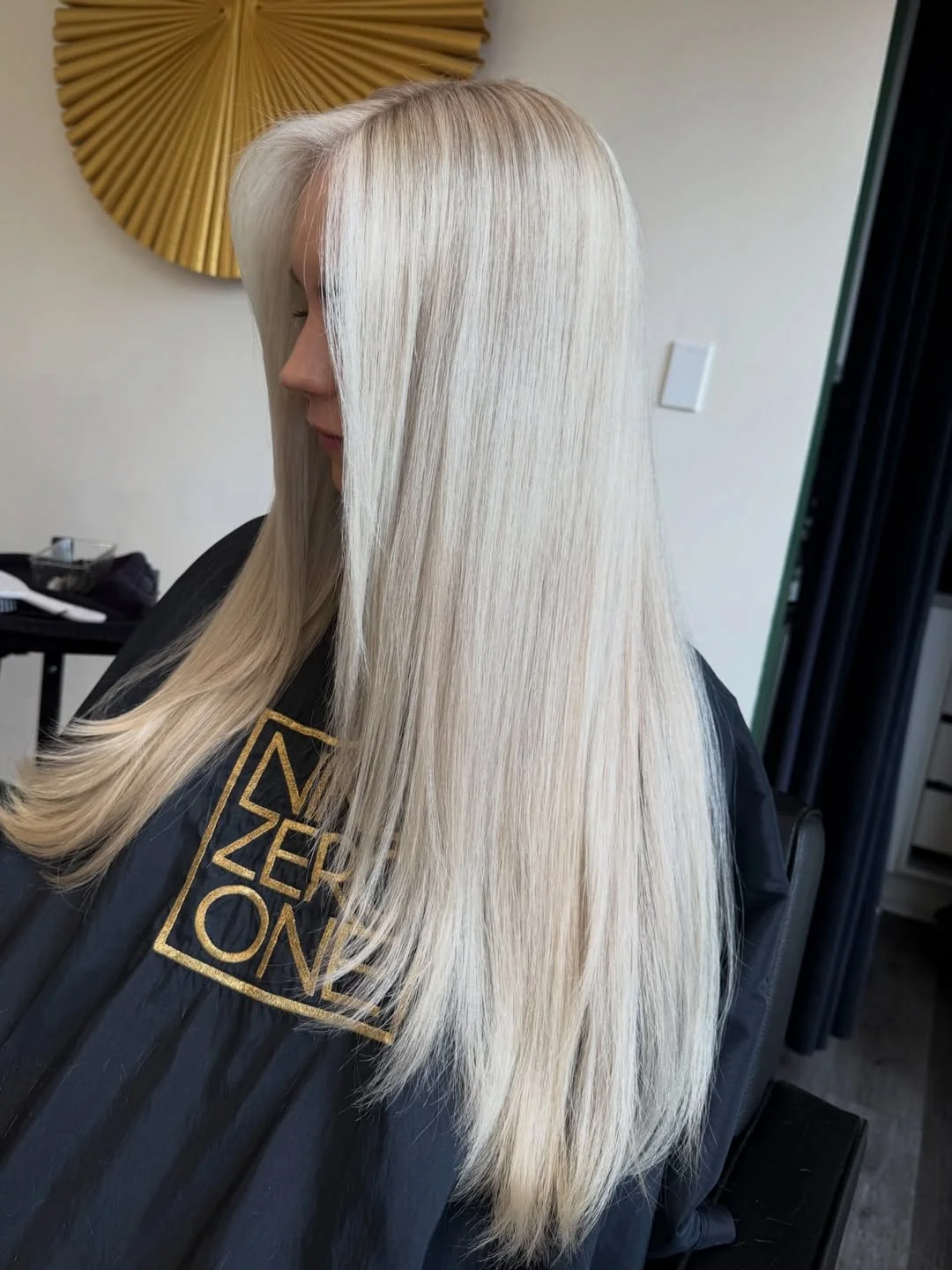 glossy summer blonde hair color 2026 Ultra Light Platinum Length with Glass Shine Finish
