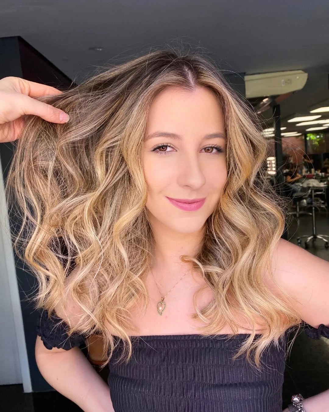 glossy summer blonde hair color 2026 Golden Beige Voluminous Blonde with Soft Contrast
