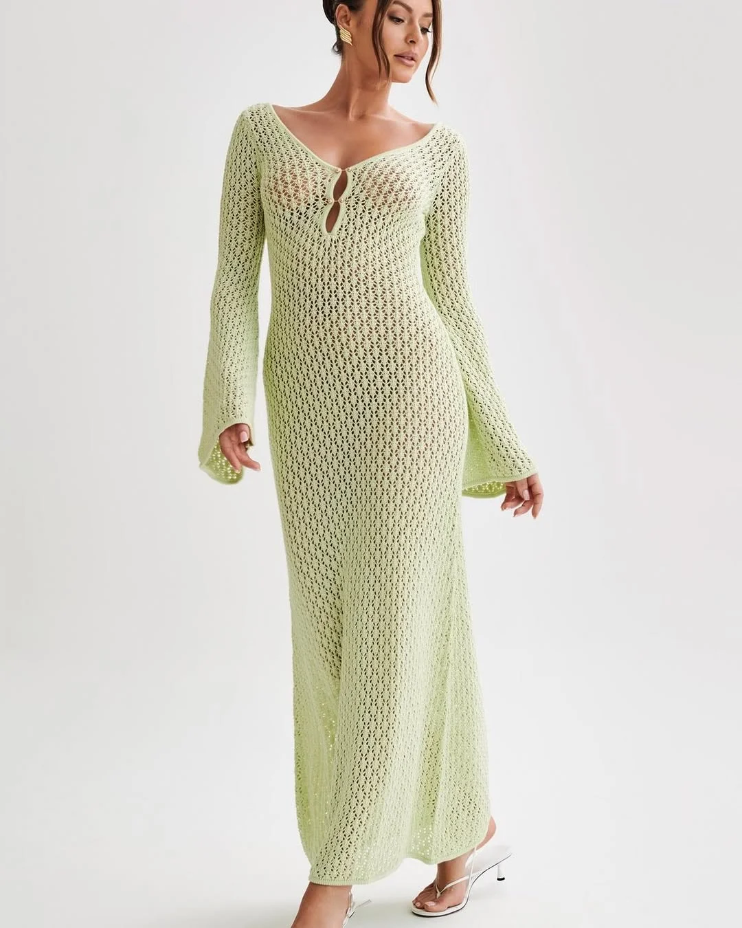 hot summer heat wave outfits 2026 Soft Knit Maxi with Aesthetic Summer Texture