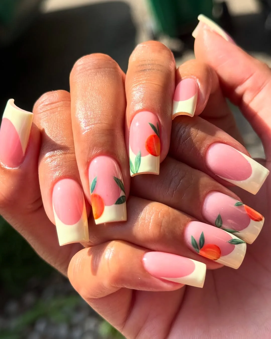 june nails ideas 2026 Juicy Peach French Nails for the Sweetest Summer Mood