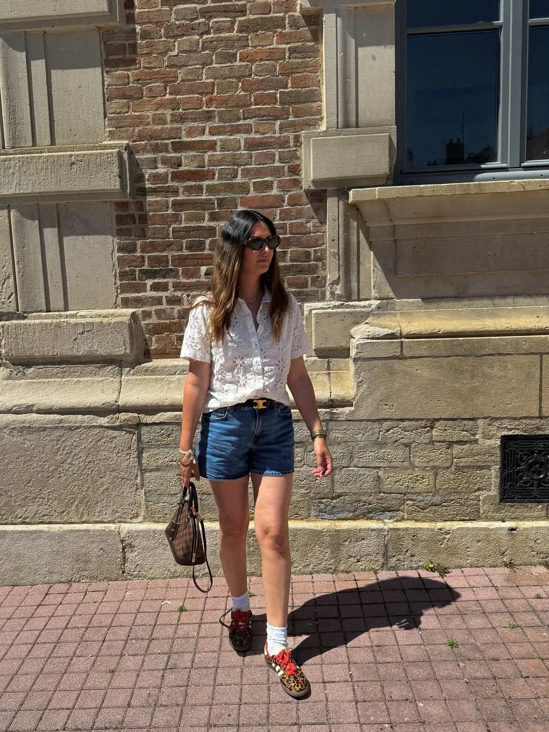 june outfits ideas 2026 White Eyelet Shirts and Denim Shorts That Never Go Out of Style