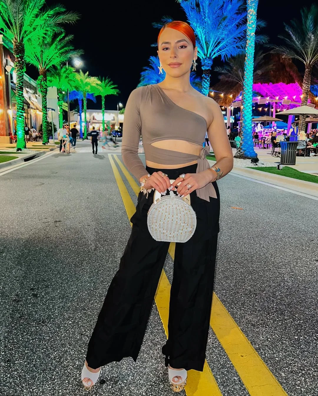 june outfits ideas 2026 Cutout Evening Tops and Wide Leg Pants for Glam Summer Nights