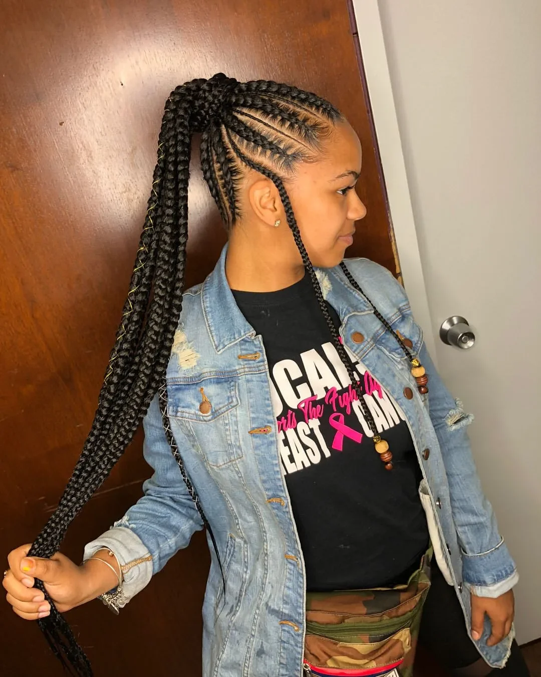messy summer ponytail hairstyle 2026 Extra Long Braided Ponytail With Clean Summer Parting