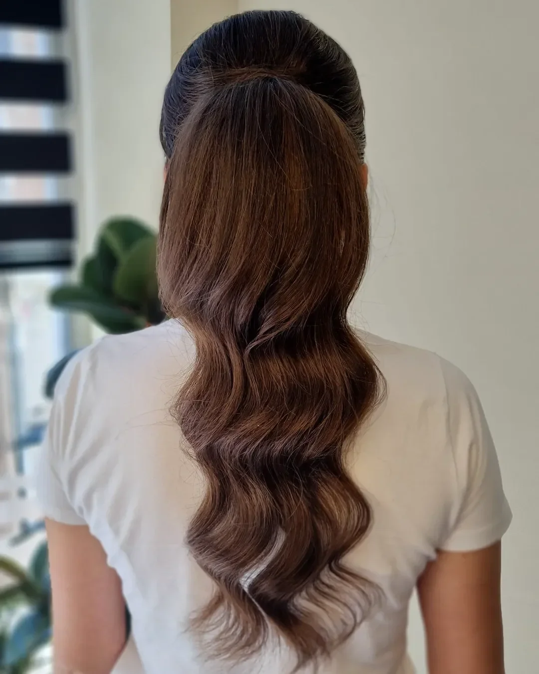 messy summer ponytail hairstyle 2026 Oversized Side Braid Ponytail With Dark Romantic Volume