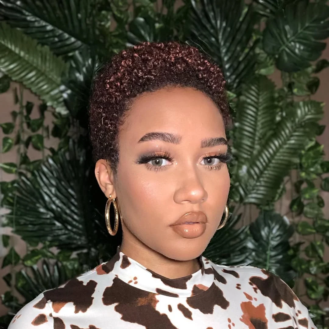 modern summer auburn hair color 2026 Short Auburn Curls With Glossy Espresso Sparkle