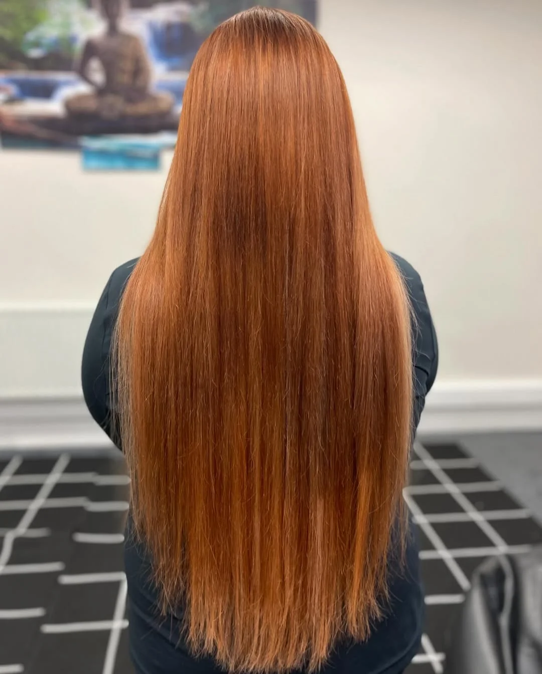 modern summer auburn hair color 2026 Classic Copper Glass Hair With Endless Summer Length
