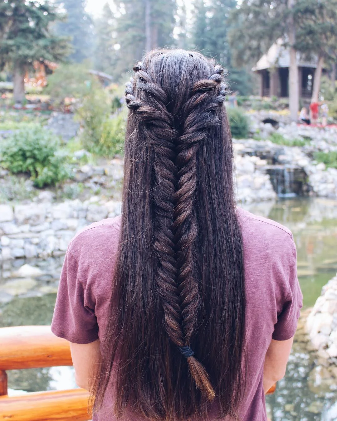 natural summer easy hairstyle 2026 Loose Double Fishtail Braid for Nature-Filled Summer Days