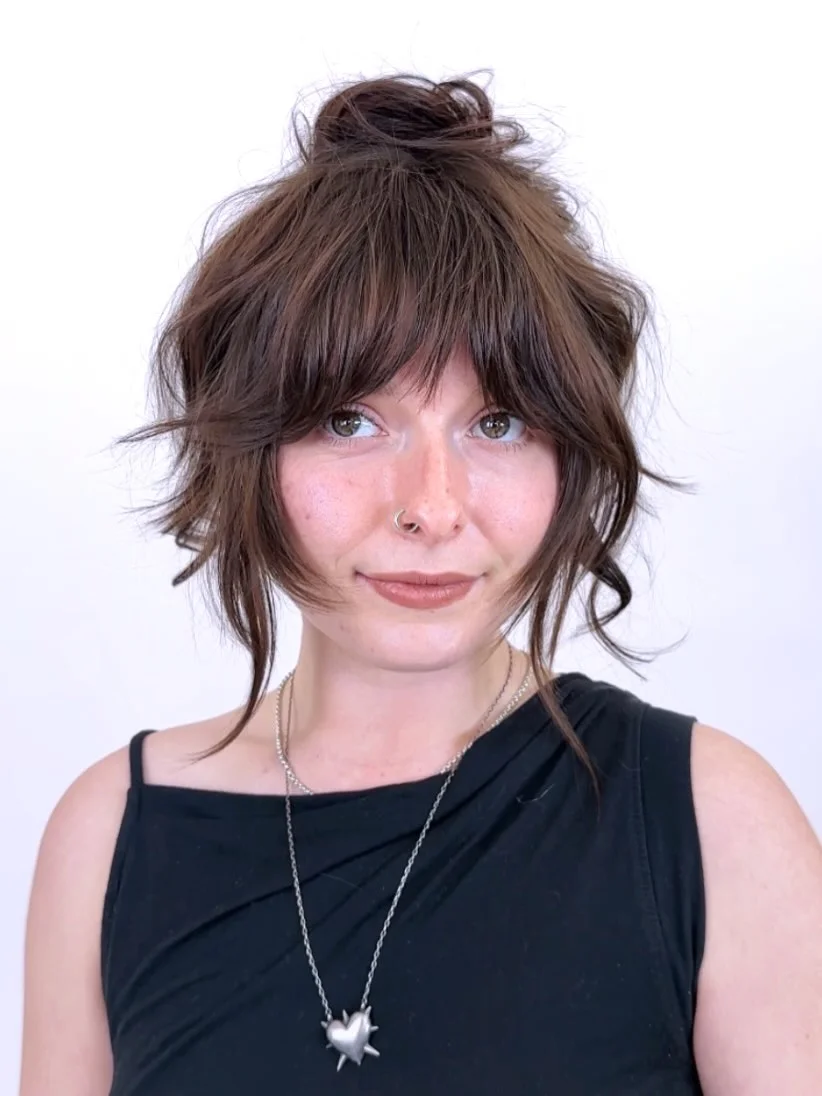 summer hair color ideas to inspire you 2026 Textured shag with airy bangs and natural warmth