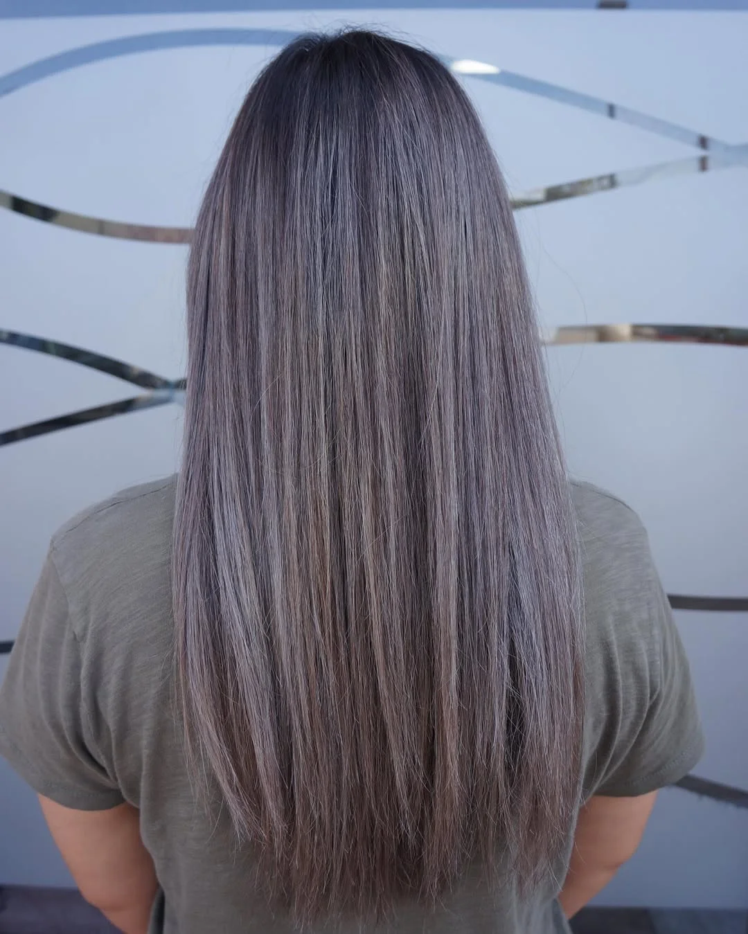 pretty summer mushroom brown hair color 2026 Long ultra-dimensional mushroom brown with grey blending effect