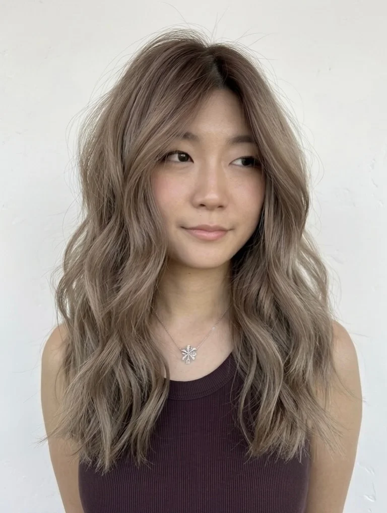 pretty summer mushroom brown hair color 2026 Airy layered mushroom brown with soft ash lift