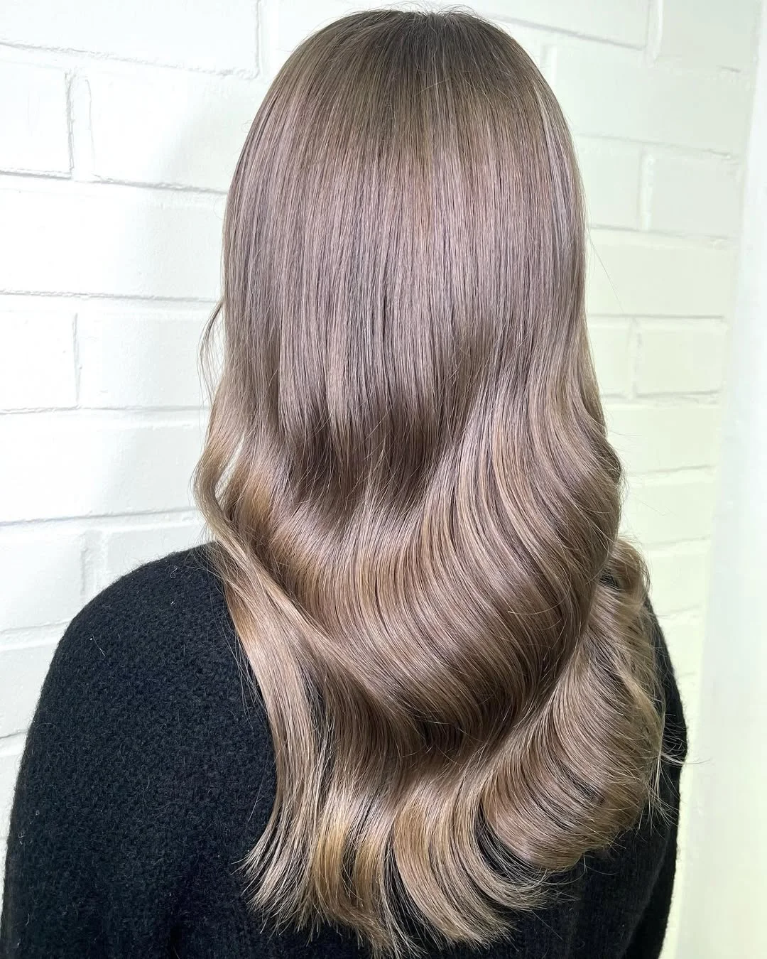 pretty summer mushroom brown hair color 2026 Glossy long mushroom brown with seamless neutral melt